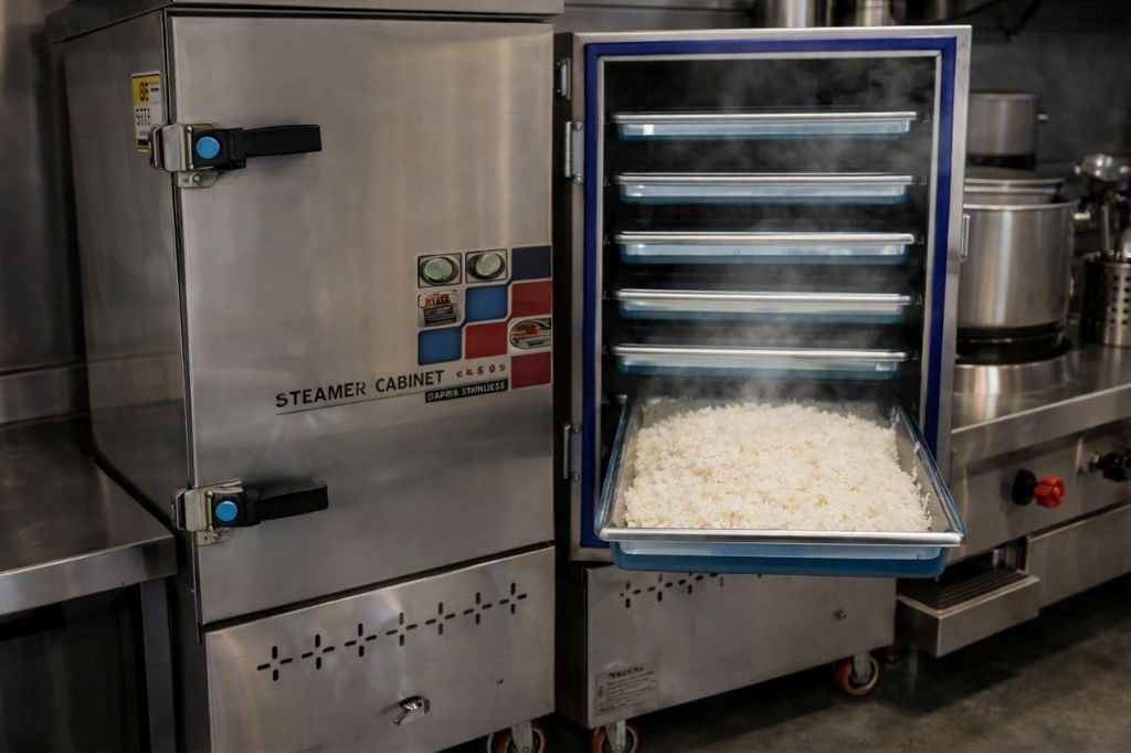 cara memasak nasi menggunakan rice steamer