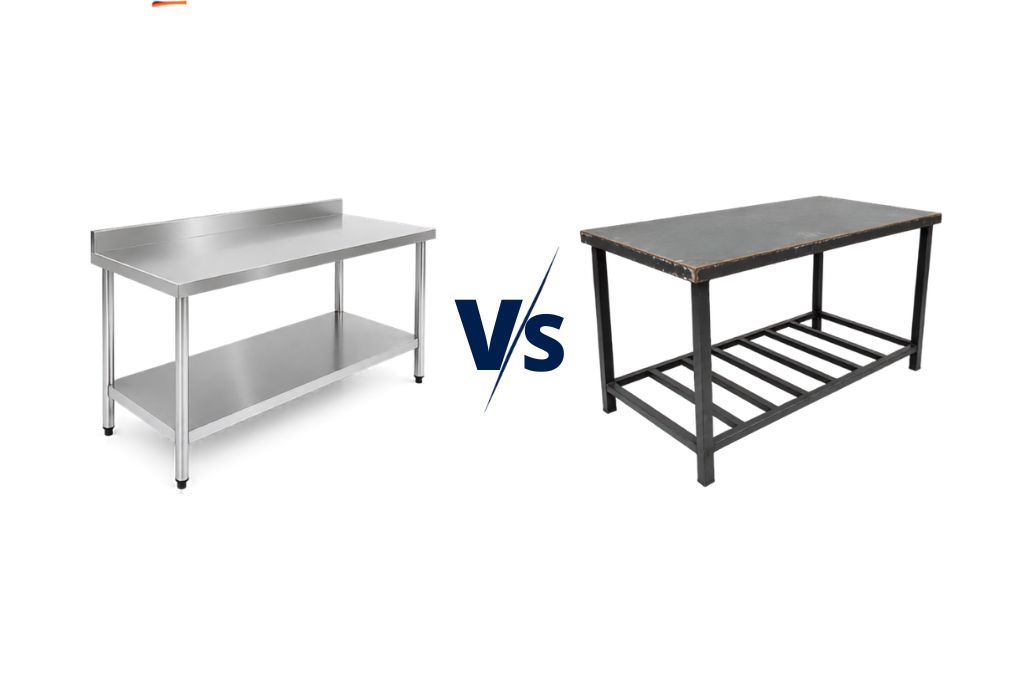meja stainless vs meja besi