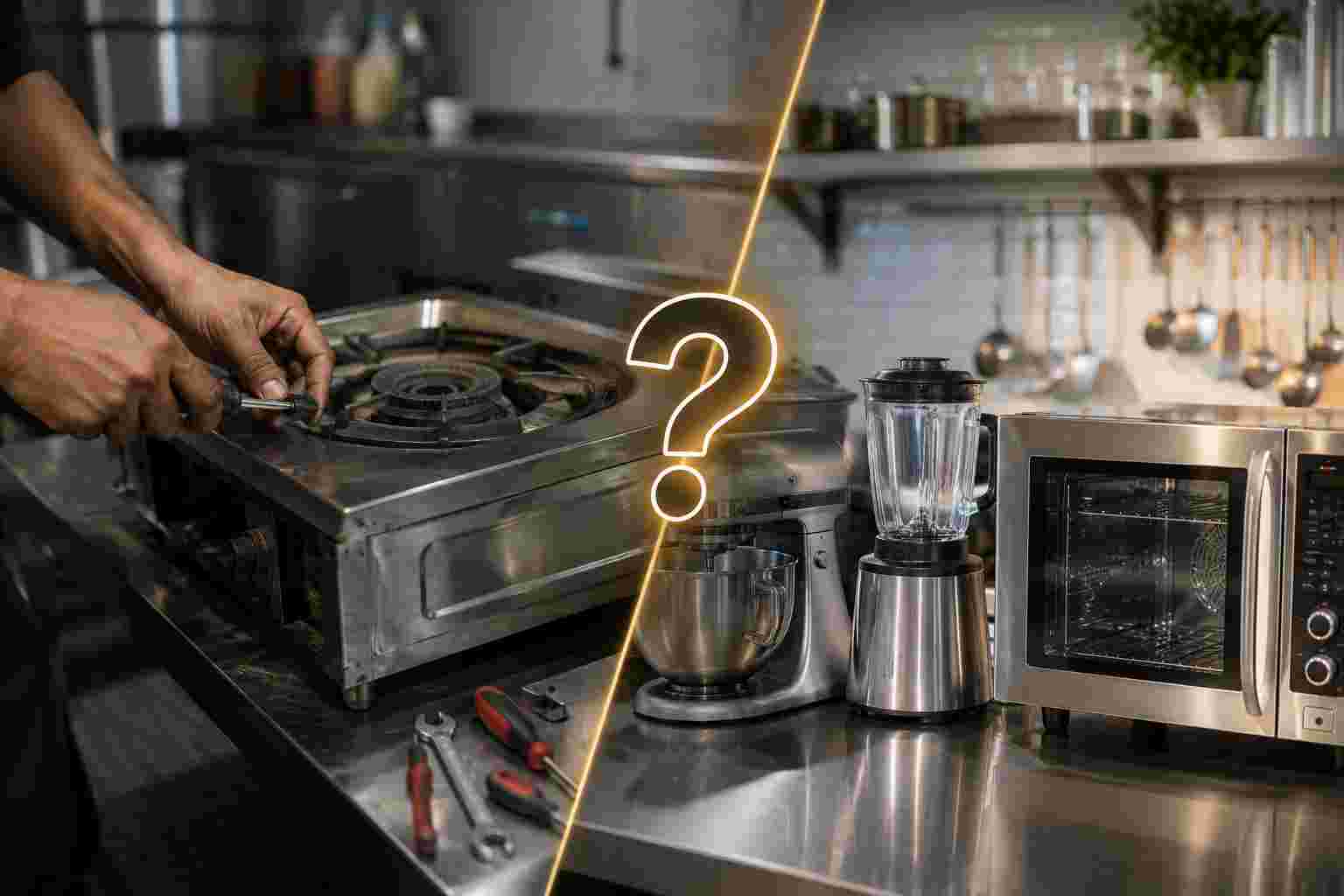 perbaiki atau beli peralatan dapur baru