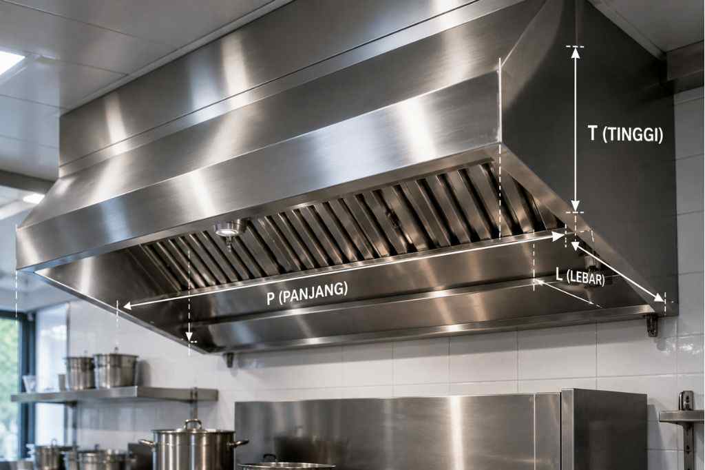ukuran exhaust hood