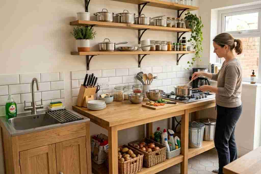 cara menata dapur tanpa kitchen set