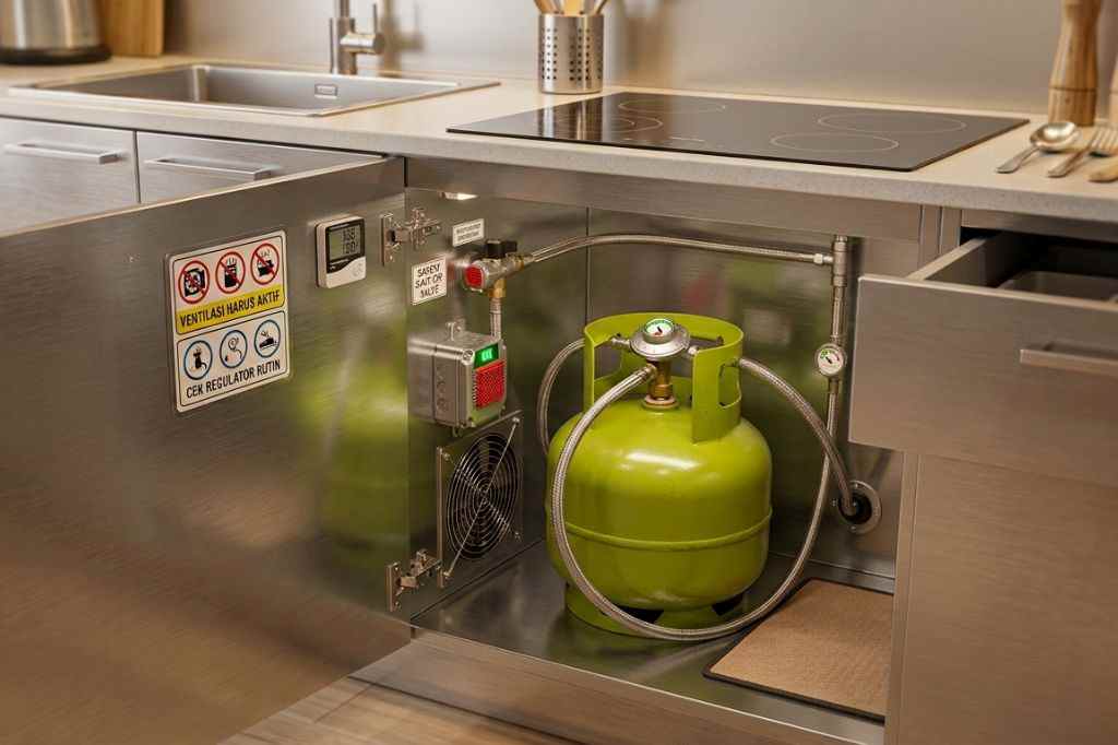 Tabung Gas di Dalam Kabinet Dapur, Aman atau Justru Berbahaya?